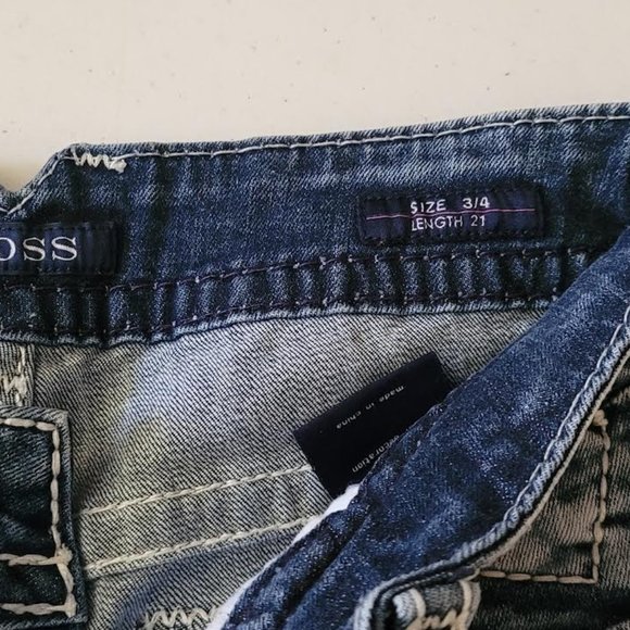 Vigoss the Dallas Capris Jeans Womens Size 3/4x21 Blue Denim 5 Pocket - Picture 5 of 6